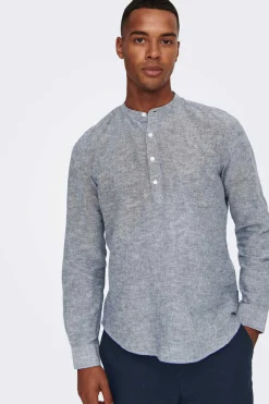 Only & Sons Camisa Estilo Polo Azulado Best