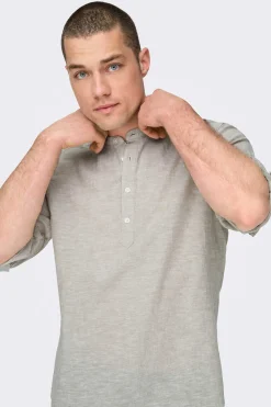 Only & Sons Camisa Estilo Polo Castanho Discount