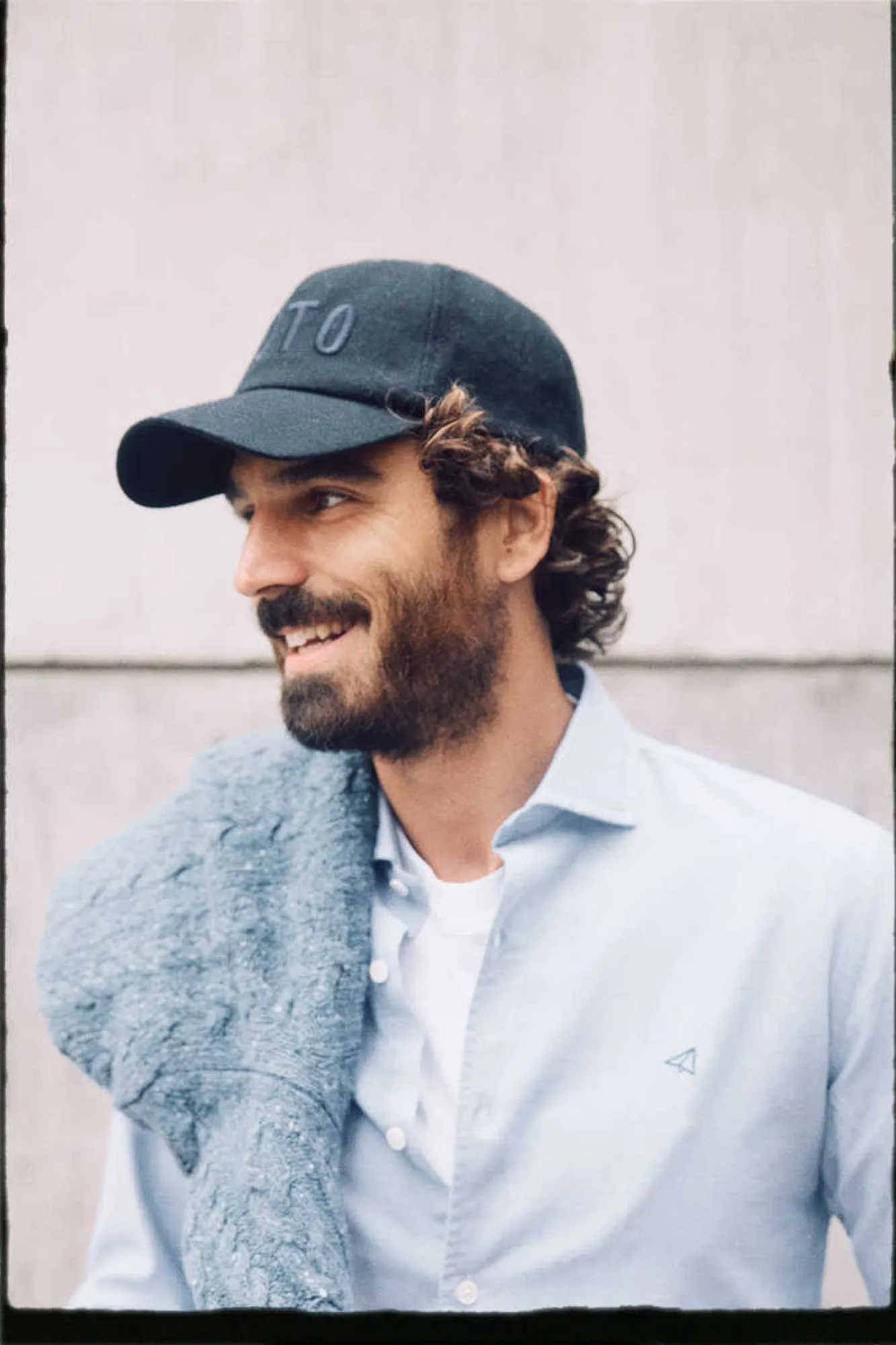 Ooto Camisa Gola Italiana Slim Azul Sale