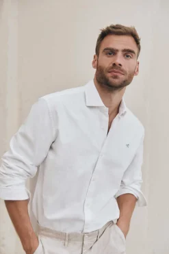 Ooto Camisa Gola Italiana Slim Branco Outlet