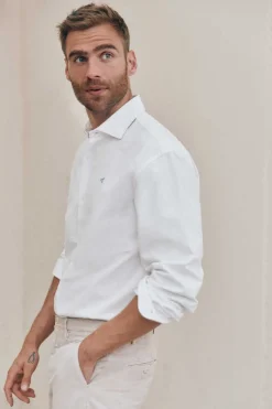 Ooto Camisa Gola Italiana Slim Branco Outlet