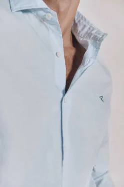 Ooto Camisa Gola Italiana Slim Azul Best