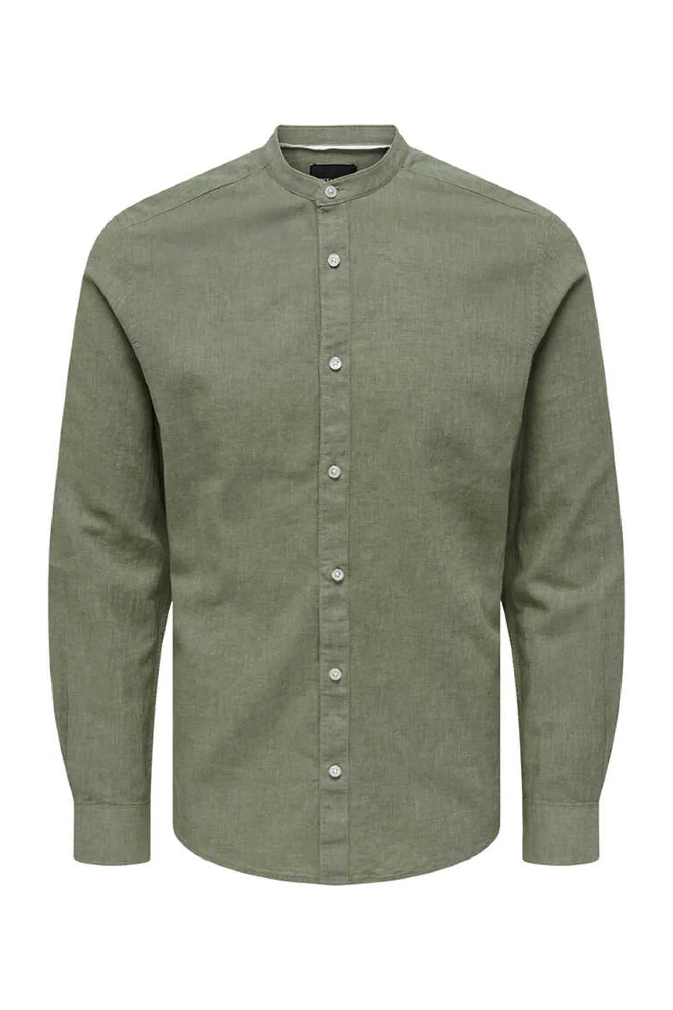 Only & Sons Camisa Gola Mao Verde Discount