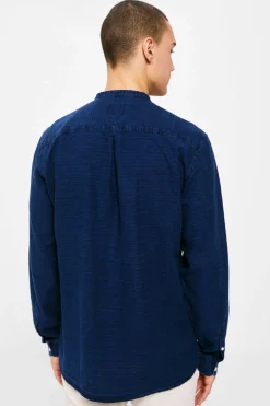 Springfield Camisa Indigo Gola Mao Marinho Hot