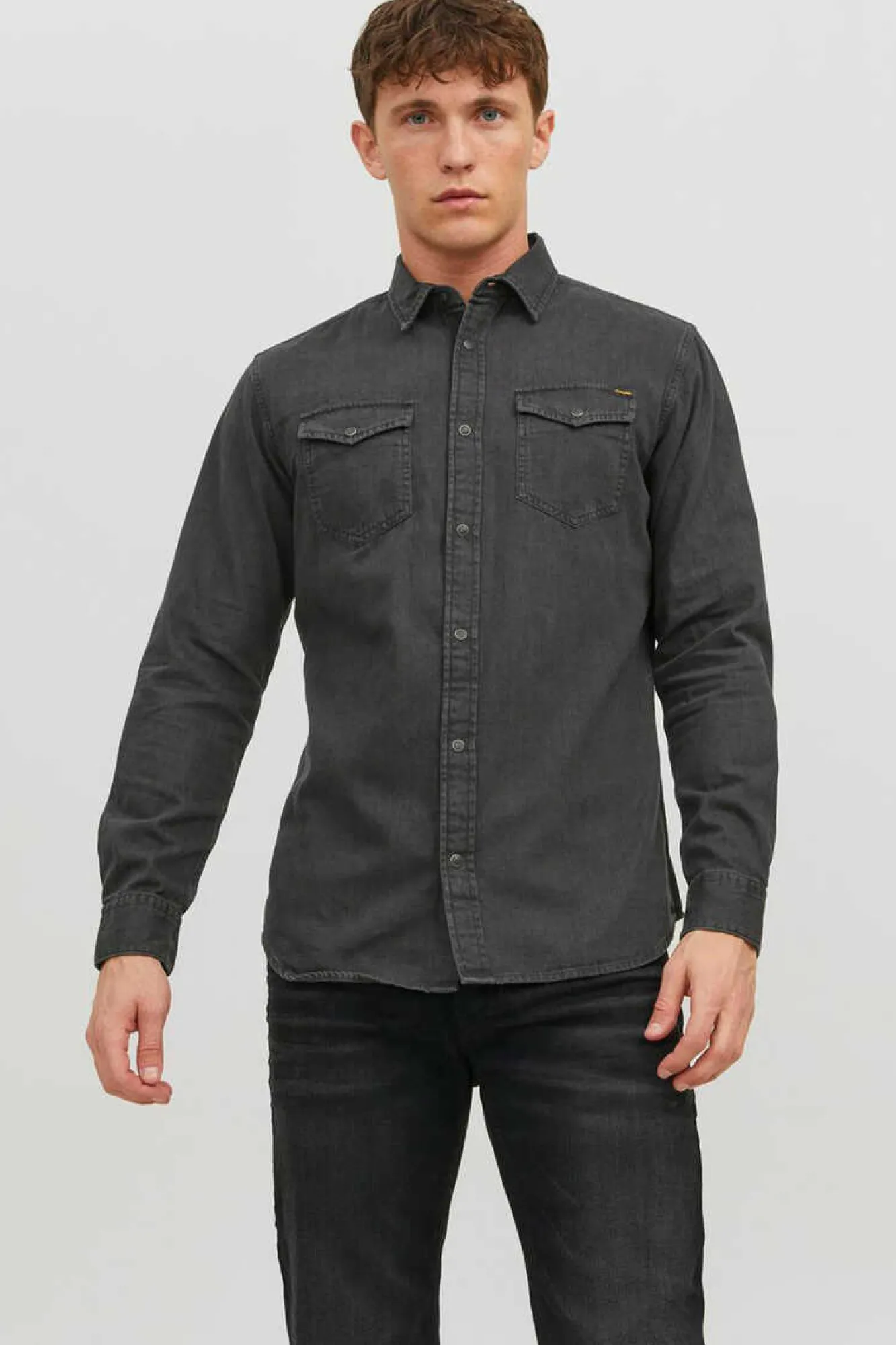 Jack & Jones Camisa Jeans Preto Discount