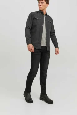 Jack & Jones Camisa Jeans Preto Discount