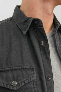 Jack & Jones Camisa Jeans Preto Discount