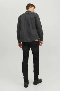 Jack & Jones Camisa Jeans Preto Discount