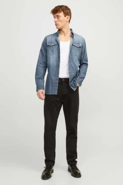 Jack & Jones Camisa Jeans Azulado Sale