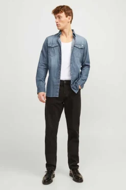 Jack & Jones Camisa Jeans Azulado Sale