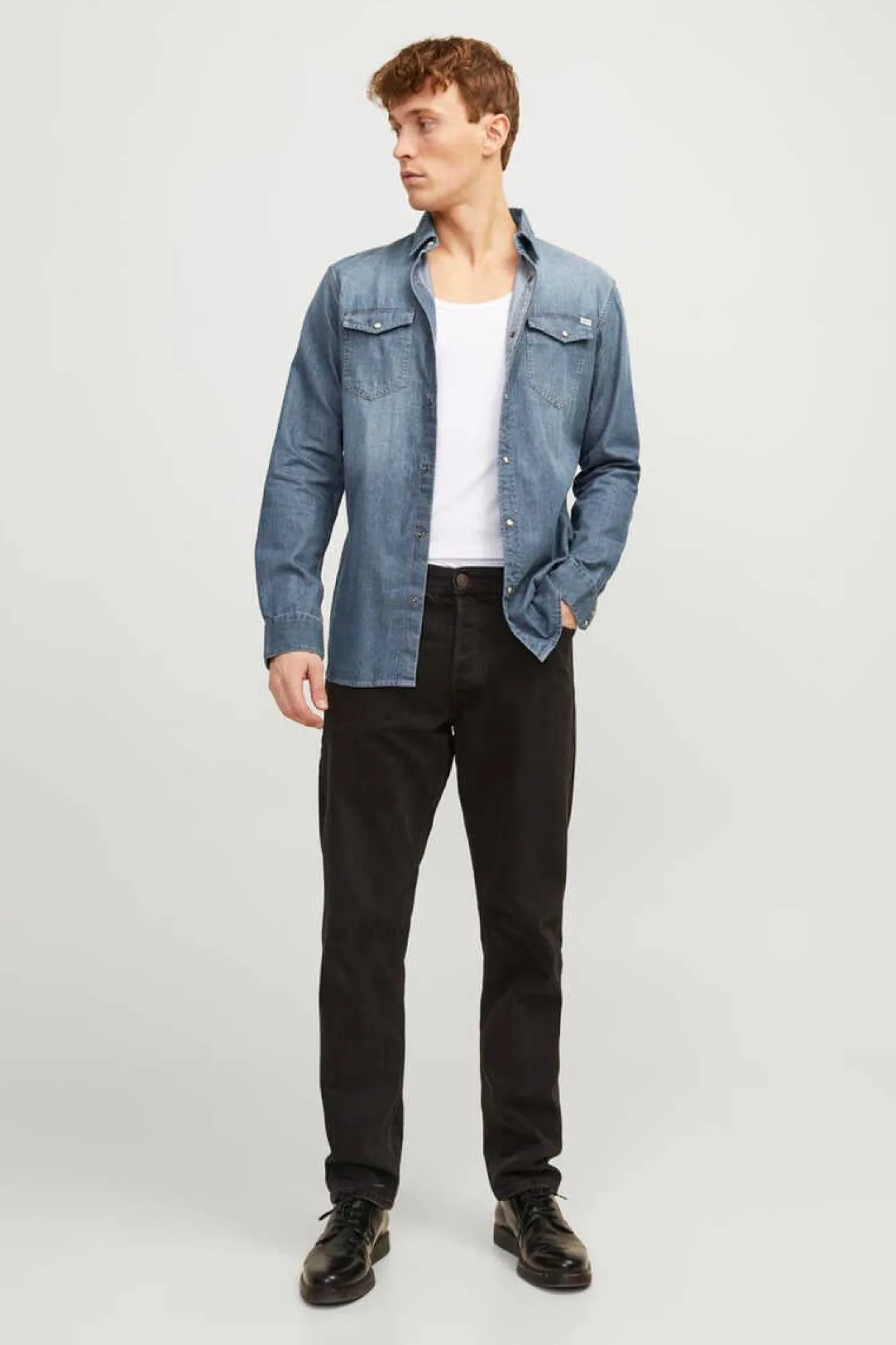 Jack & Jones Camisa Jeans Azulado Sale