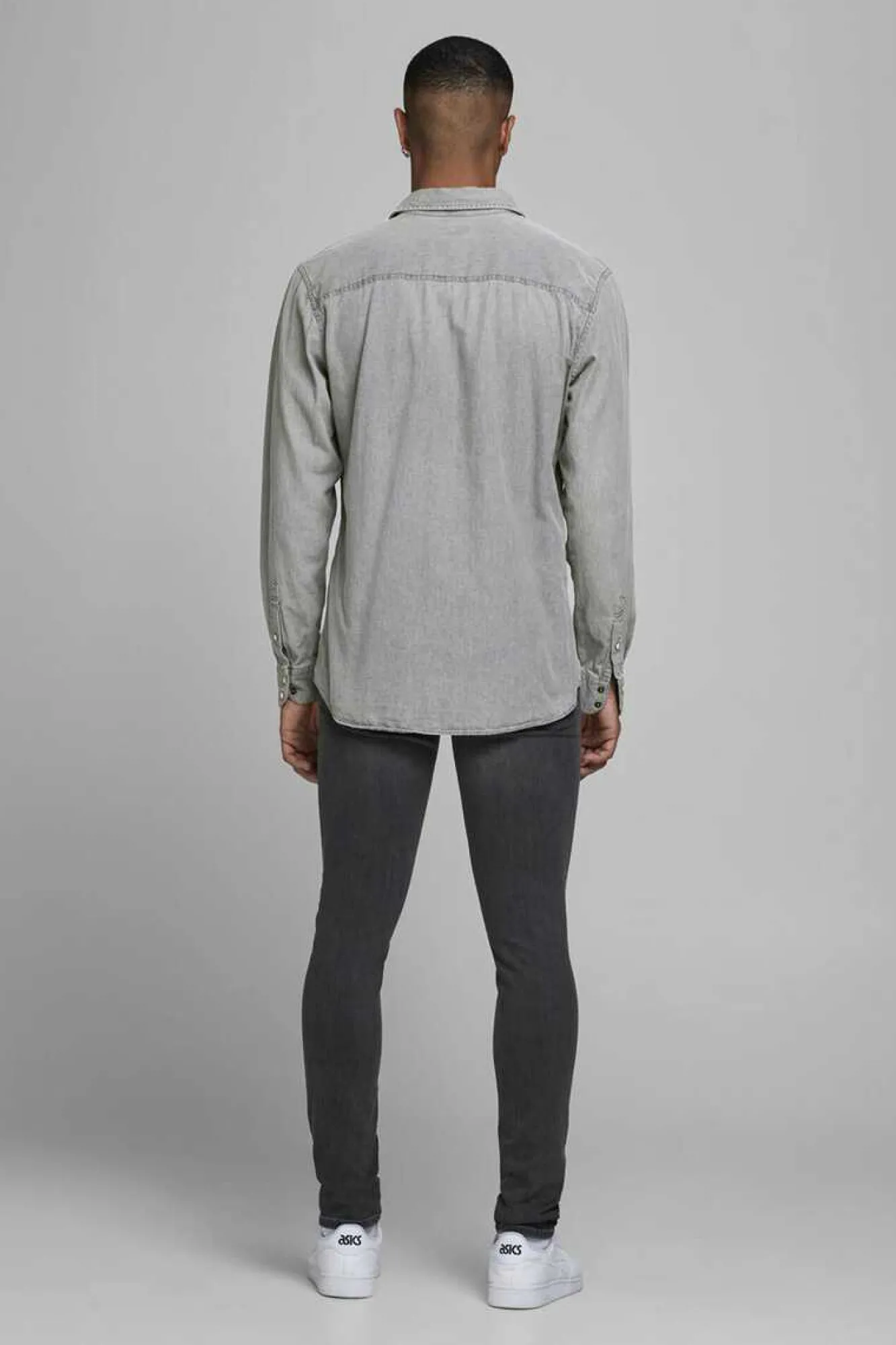 Jack & Jones Camisa Jeans Cinza Clearance