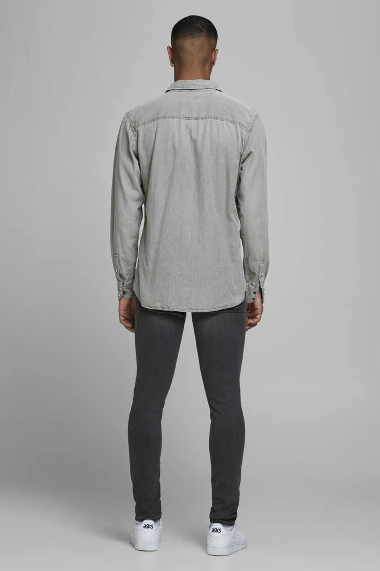 Jack & Jones Camisa Jeans Cinza Clearance