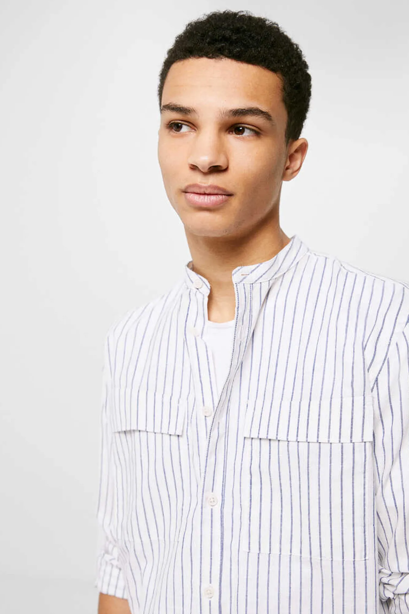 Springfield Camisa Leve Riscas Azulado Outlet