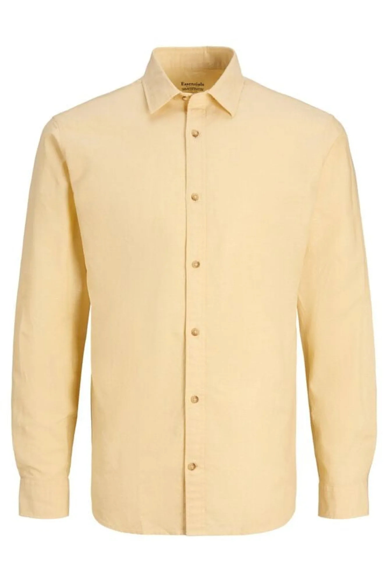 Jack & Jones Camisa Linho De Manga Comprida Banana New