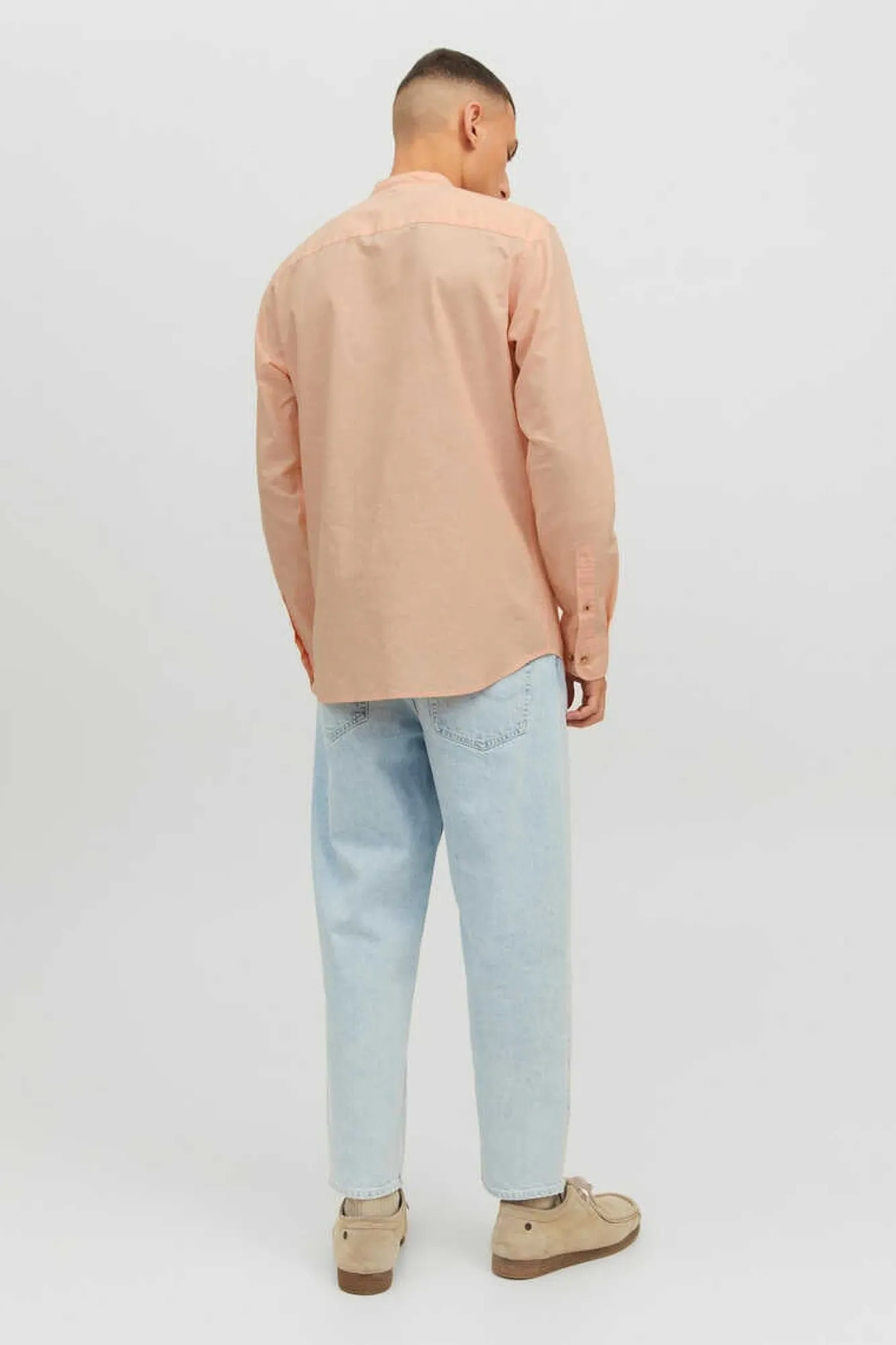 Jack & Jones Camisa Linho De Manga Comprida Rosa Sale