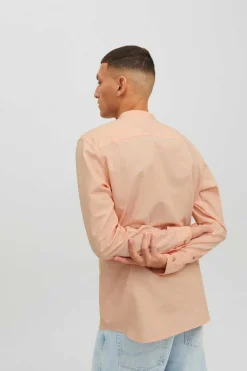 Jack & Jones Camisa Linho De Manga Comprida Rosa Sale