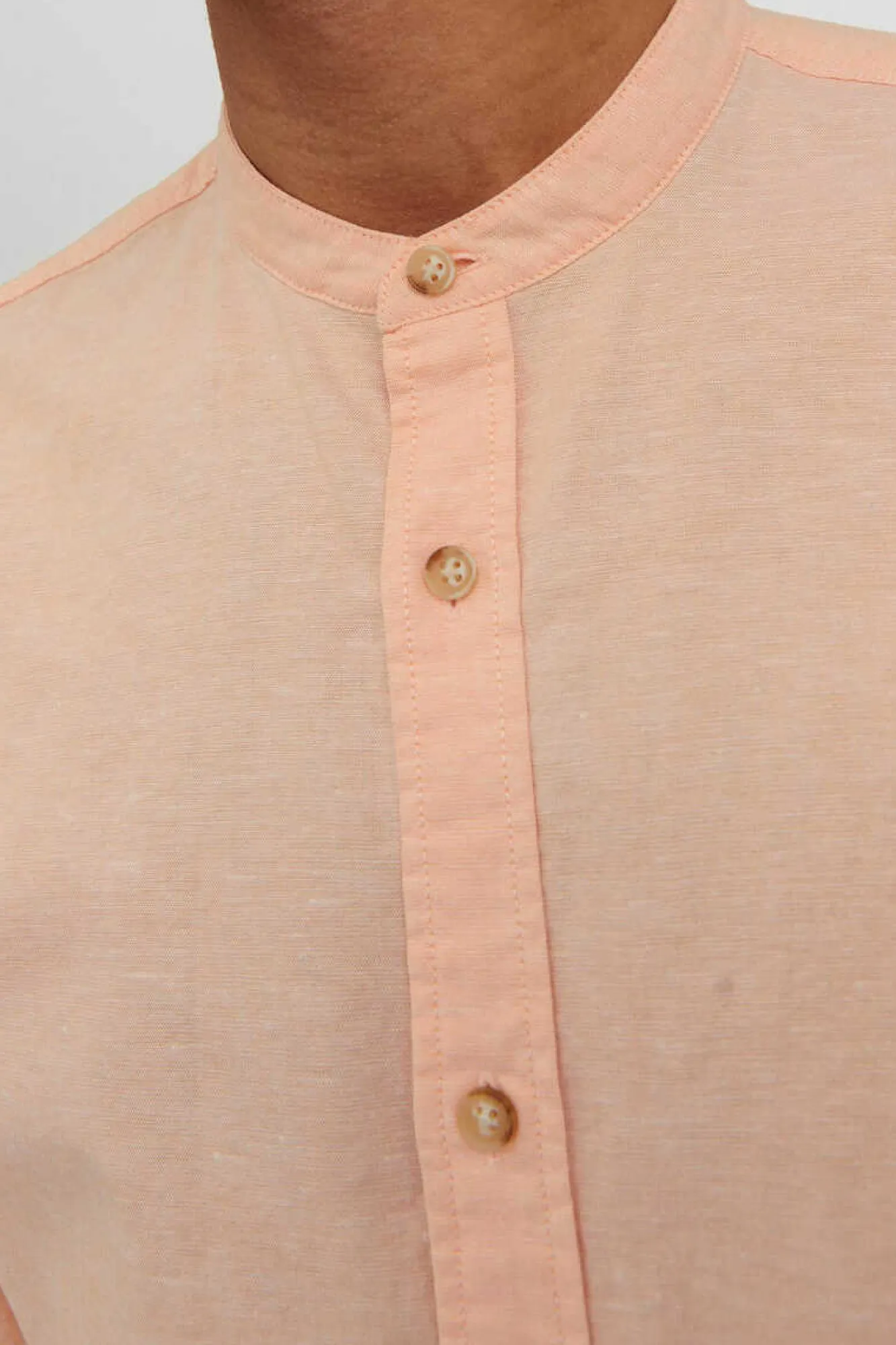 Jack & Jones Camisa Linho De Manga Comprida Rosa Sale