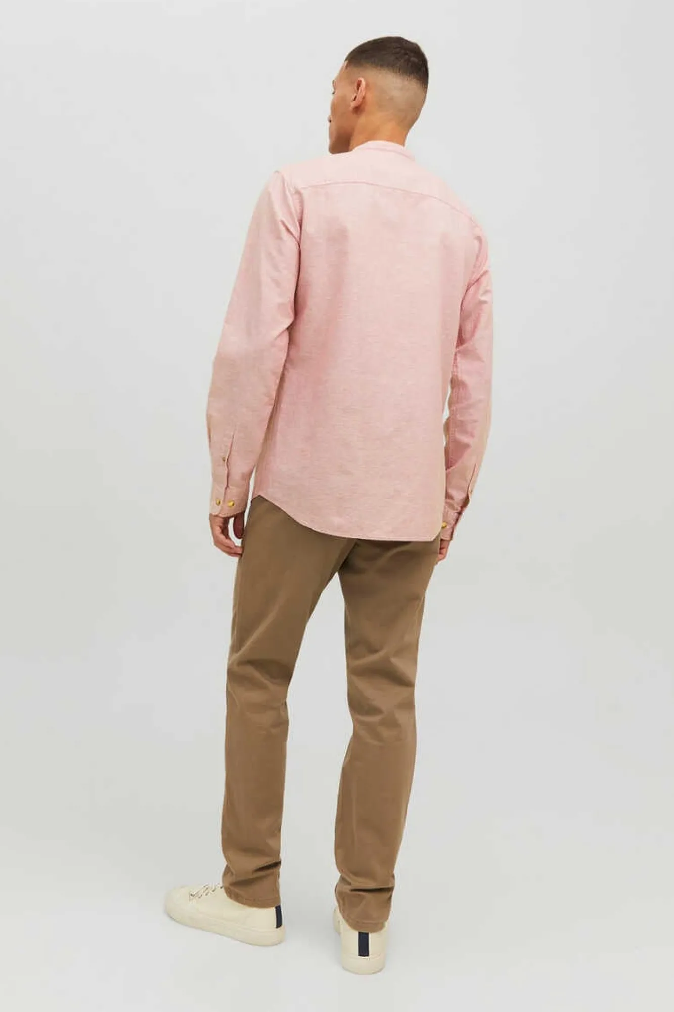 Jack & Jones Camisa Linho De Manga Comprida Cinza New