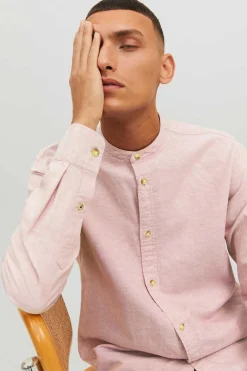 Jack & Jones Camisa Linho De Manga Comprida Cinza New