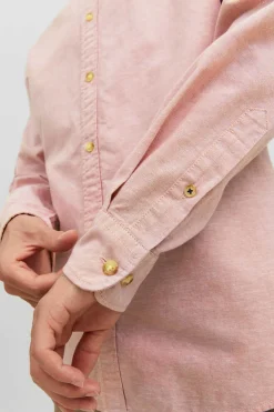 Jack & Jones Camisa Linho De Manga Comprida Cinza New