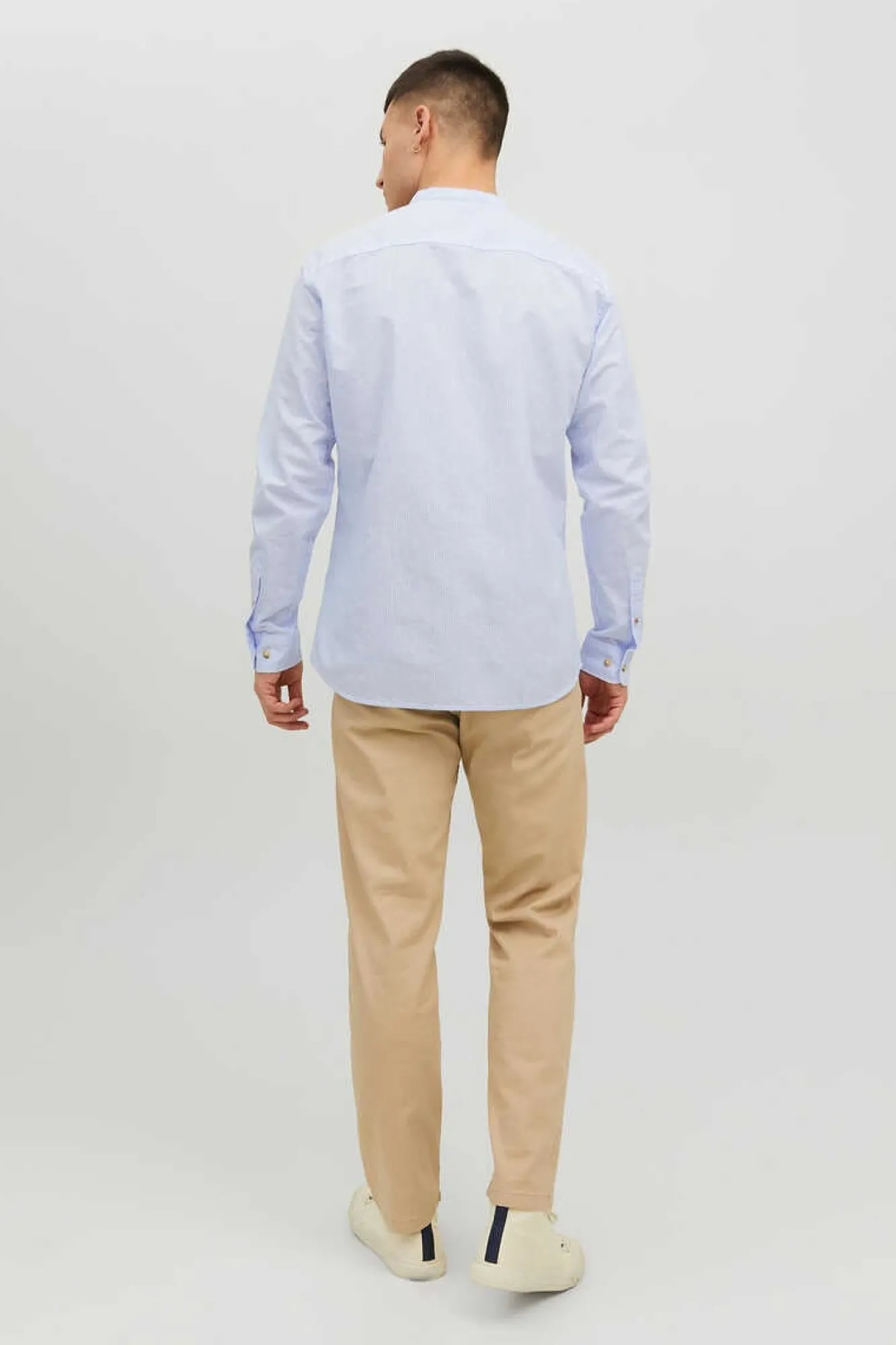 Jack & Jones Camisa Linho De Manga Comprida Mix Azul Hot