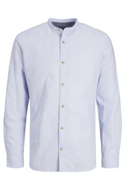 Jack & Jones Camisa Linho De Manga Comprida Mix Azul Hot