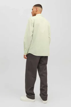 Jack & Jones Camisa Linho De Manga Comprida Verde Best