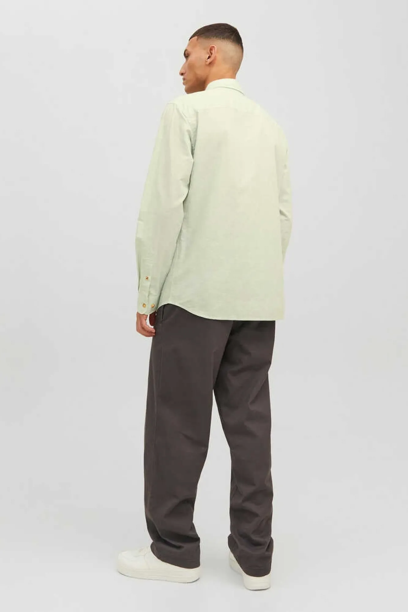 Jack & Jones Camisa Linho De Manga Comprida Verde Best