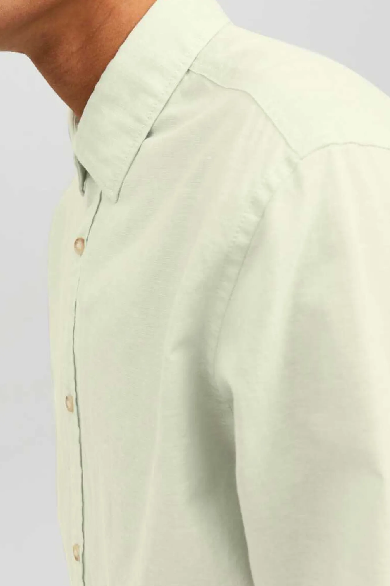 Jack & Jones Camisa Linho De Manga Comprida Verde Best