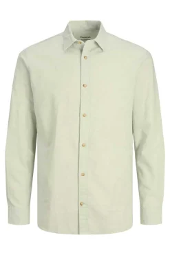 Jack & Jones Camisa Linho De Manga Comprida Verde Best