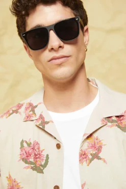 Springfield Camisa Linho Mao Bege Medio Outlet