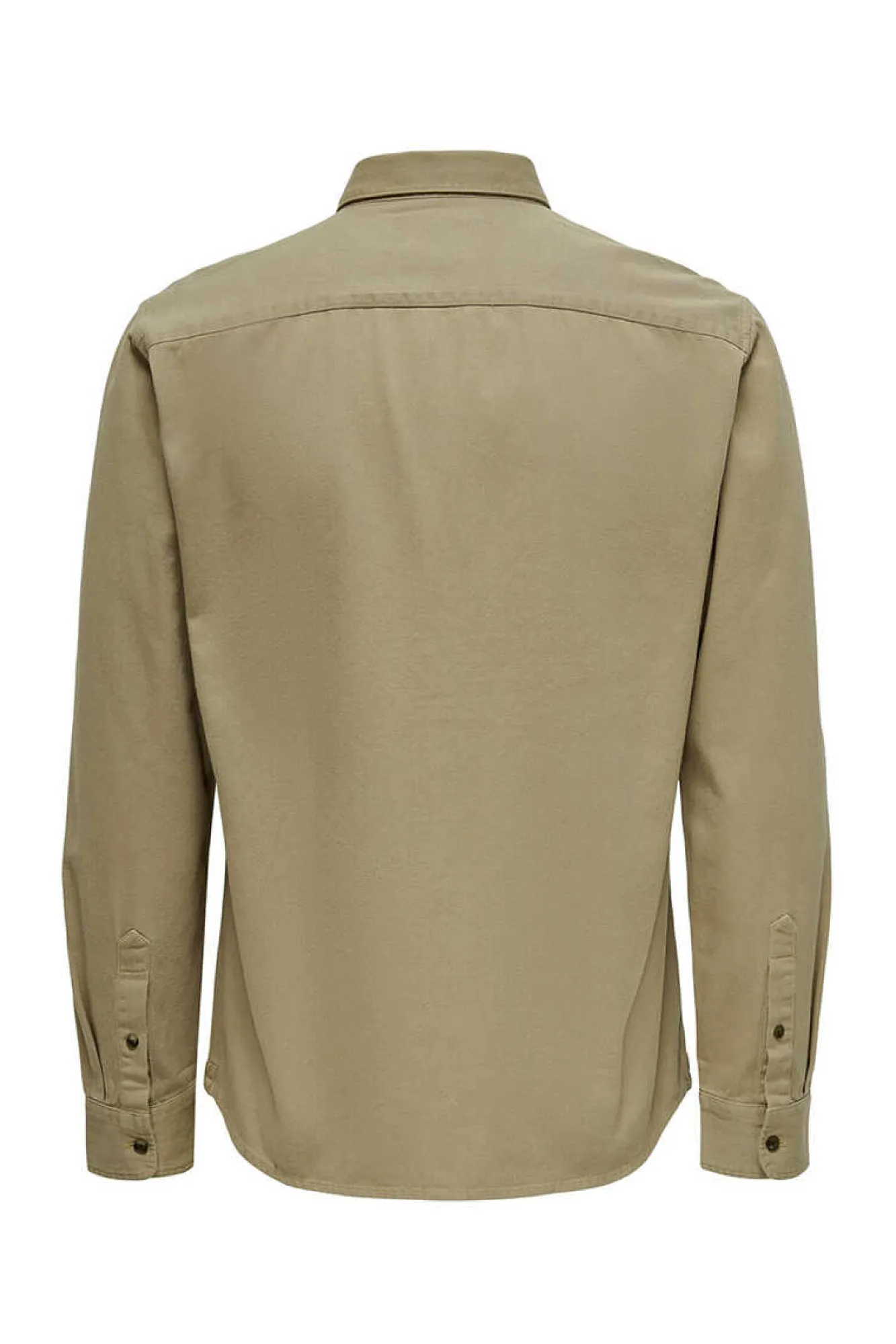 Only & Sons Camisa Lisa Bolso Castanho Best