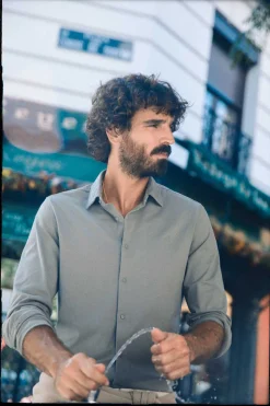 Ooto Camisa Malha Efeito Lavado Verde Sale