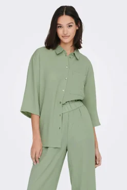 JDY Camisas E Blusas-Camisa Manga 3/4 Botoes