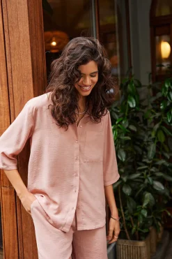 JDY Camisas E Blusas-Camisa Manga 3/4 Botoes