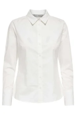 Only Camisas E Blusas-Camisa Manga Comprido Colarinho De Lapelas