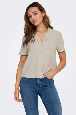 JDY Camisas E Blusas-Camisa Manga Curta Botoes