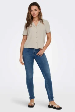 JDY Camisas E Blusas-Camisa Manga Curta Botoes