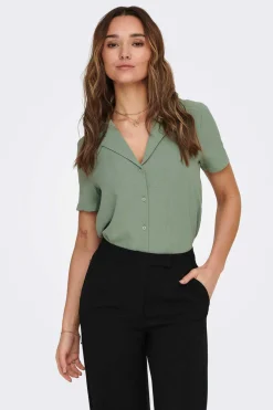 JDY Camisas E Blusas-Camisa Manga Curta Botoes