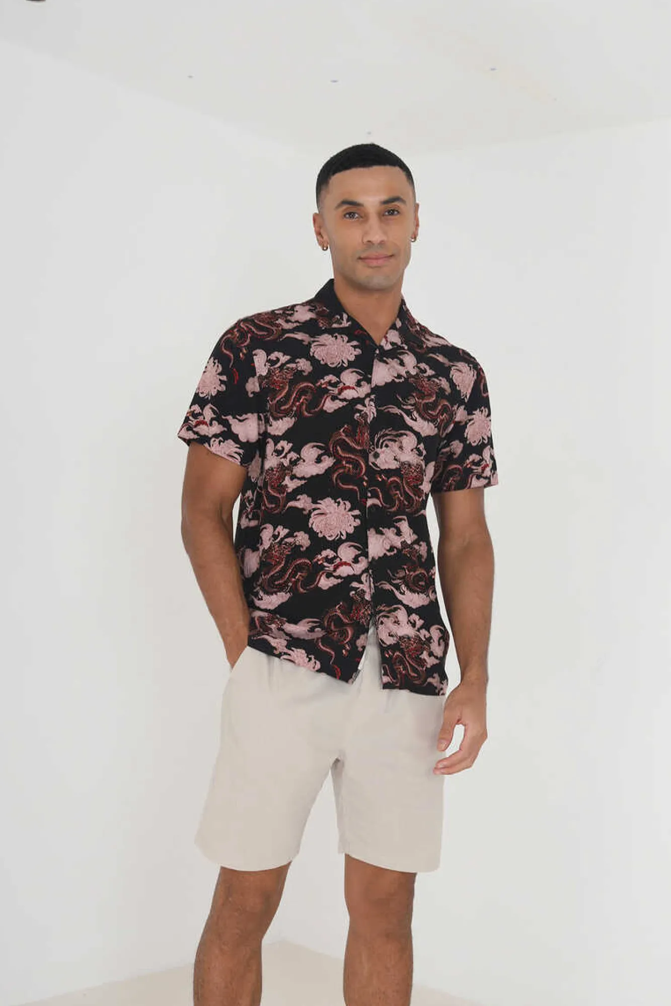 Brave Soul Camisa Manga Curta E Estampada. Natural Sale