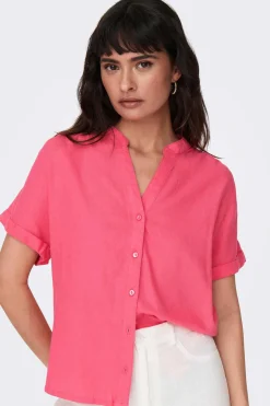 Only Camisas E Blusas-Camisa Manga Curta Popelina