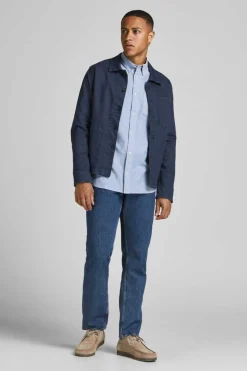 Jack & Jones Camisa Oxford Mix Azul Outlet