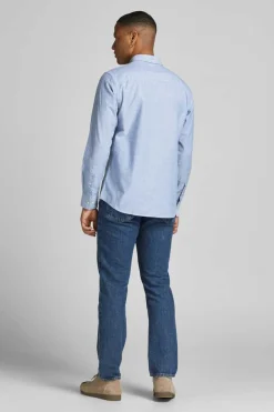 Jack & Jones Camisa Oxford Mix Azul Outlet