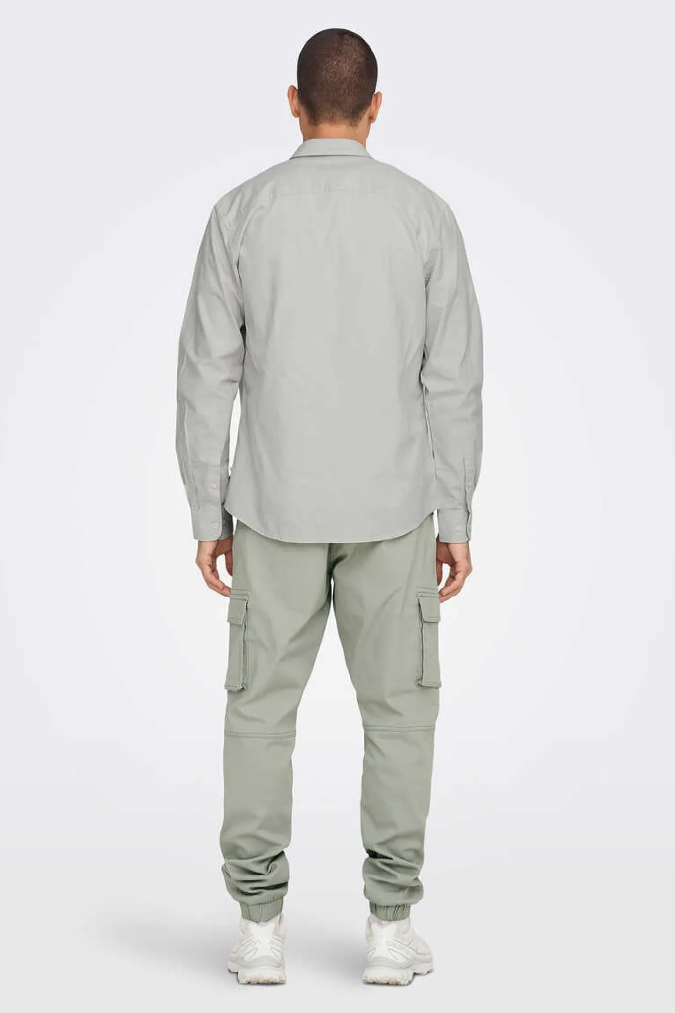 Only & Sons Camisa Oxford Cinza Online