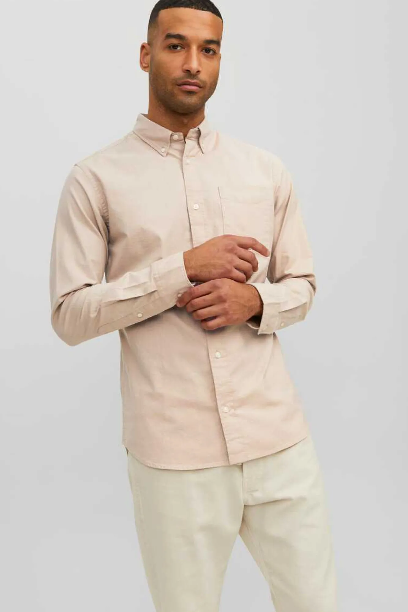 Jack & Jones Camisa Oxford Castanho