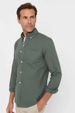 Cortefiel Camisa Oxford Lisa Verde Outlet
