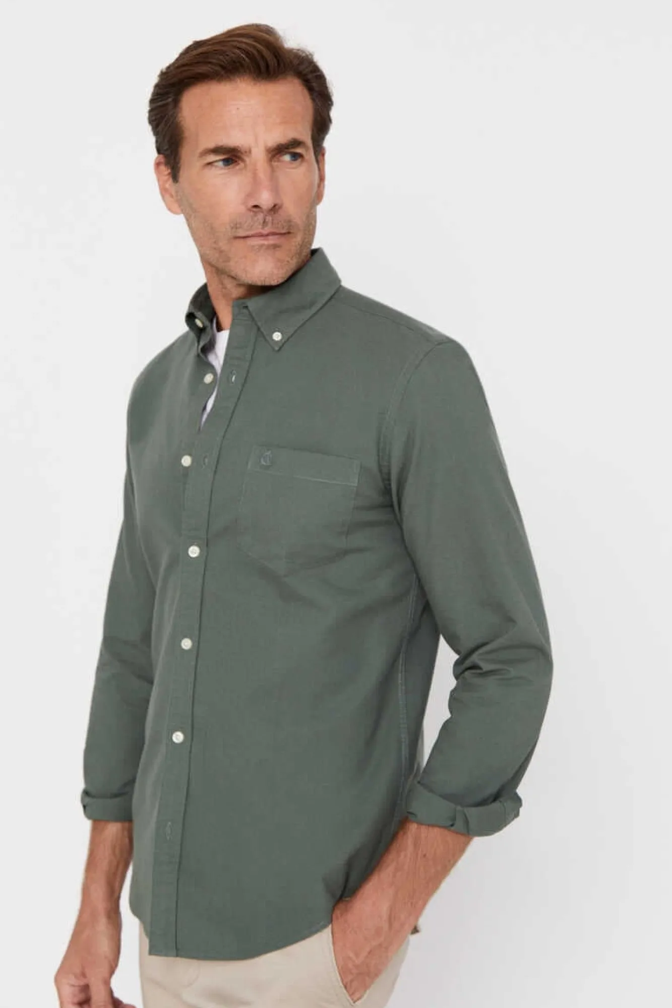 Cortefiel Camisa Oxford Lisa Verde Outlet
