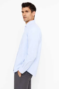 Cortefiel Camisa Oxford Liso Azul Hot