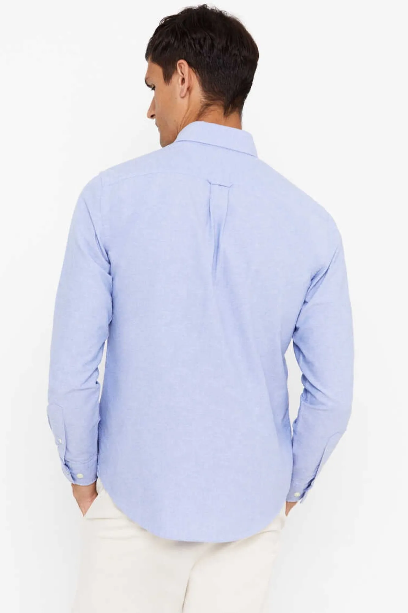 Cortefiel Camisa Oxford Liso Azul Discount
